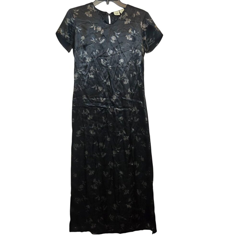 Vintage Gap Womens Asian Inspired Maxi Dress Size 2 Oriental Y2K 90s Whimsigoth - Picture 2 of 13